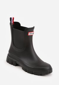 Renee - Czarne Kalosze Sztyblety na Podeszwie z Bieżnikiem Jovalia. Okazja: na co dzień. Kolor: czarny. Materiał: jeans. Styl: casual #8