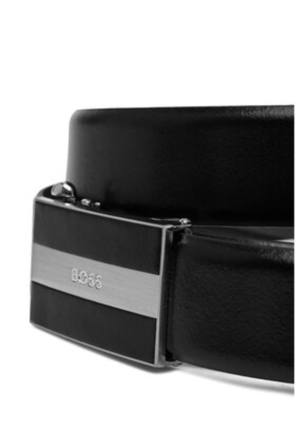 BOSS Pasek Boss_Icon_Leat_Os35 50546937 Czarny. Kolor: czarny. Materiał: skóra
