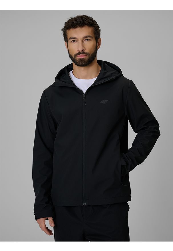 4f - 4F Kurtka softshell membrana 5000 męska - czarna XXL. Kolor: czarny. Materiał: softshell