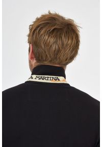 La Martina - LA MARTINA Czarna męska koszulka polo z małym logo, Rozmiar XXL. Typ kołnierza: polo. Kolor: czarny #3