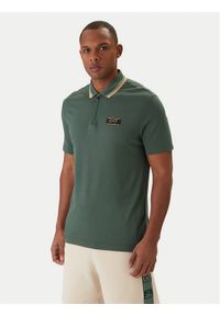EA7 Emporio Armani Polo 7M001333 AF13739 Zielony Regular Fit. Typ kołnierza: polo. Kolor: zielony. Materiał: wiskoza #1