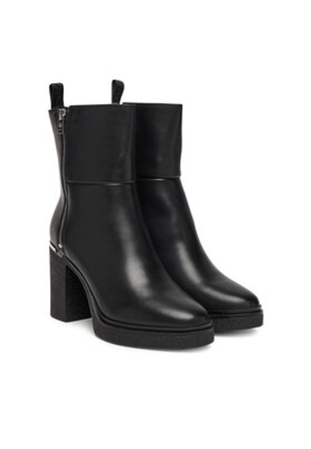 DKNY Botki Talley K3507810 Czarny. Kolor: czarny. Materiał: skóra