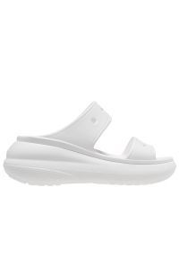 Klapki Crocs Crush Sandal 207670-100 - białe. Kolor: biały. Materiał: materiał. Sezon: lato. Obcas: na platformie