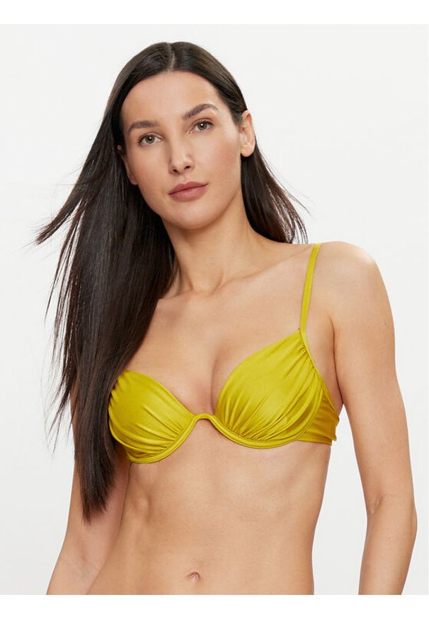 Hunkemöller Góra od bikini Nice 204848 Żółty. Kolor: żółty. Materiał: syntetyk