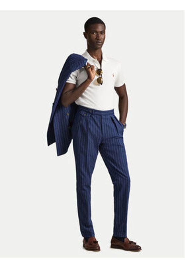 Polo Ralph Lauren Polo 710685514001 Biały Slim Fit. Typ kołnierza: polo. Kolor: biały. Materiał: bawełna