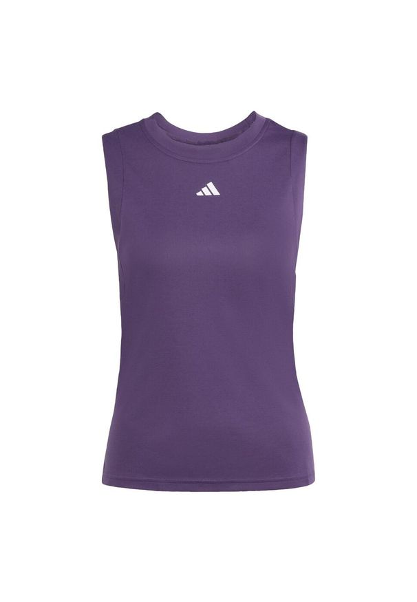 Adidas - Koszulka Tennis Climacool+ Match Tank. Kolor: fioletowy. Długość rękawa: bez rękawów. Technologia: ClimaCool (Adidas). Sport: tenis