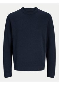 Jack & Jones - Jack&Jones Sweter Milano 12259666 Granatowy Relaxed Fit. Kolor: niebieski. Materiał: bawełna #2