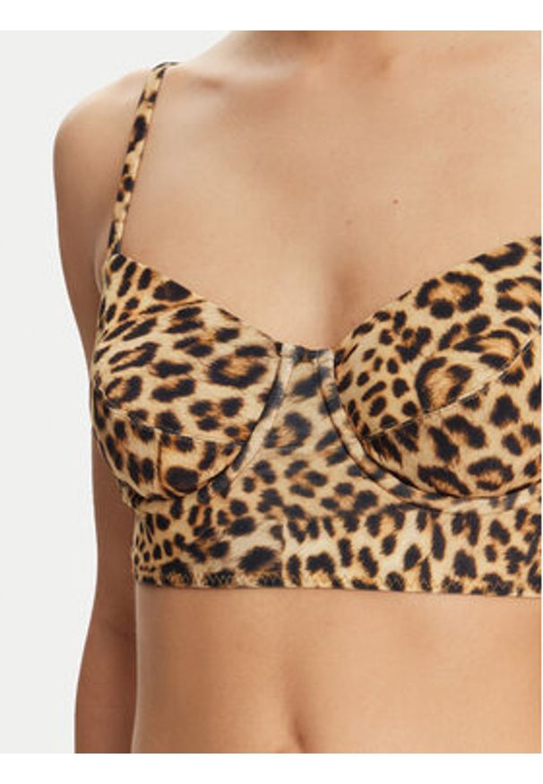 NORMA KAMALI Góra od bikini KK324YPL325656 Brązowy. Kolor: brązowy. Materiał: syntetyk