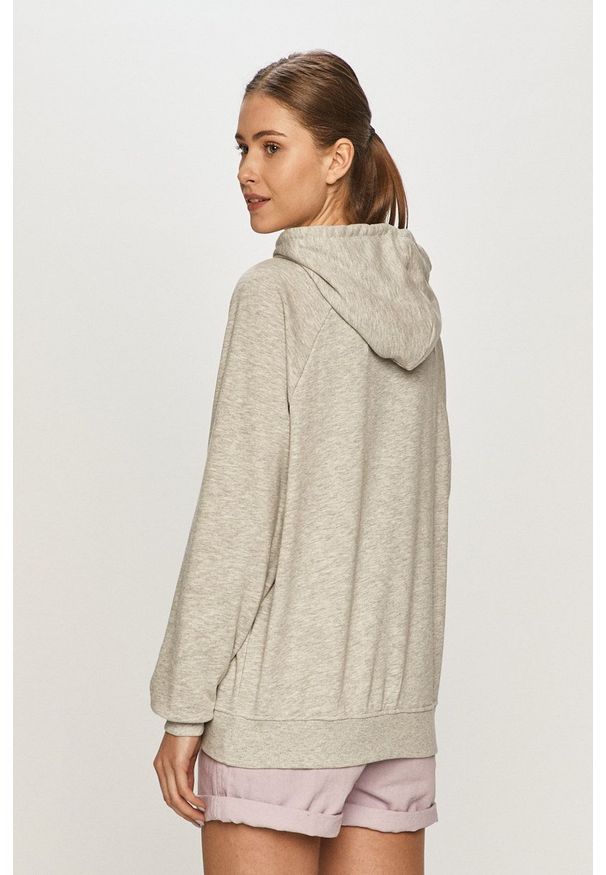 only - Only - Bluza. Typ kołnierza: kaptur. Kolor: szary. Długość rękawa: raglanowy rękaw