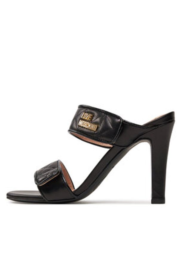 Love Moschino - LOVE MOSCHINO Klapki JA2835AG0IIE0000 Czarny. Kolor: czarny. Materiał: skóra
