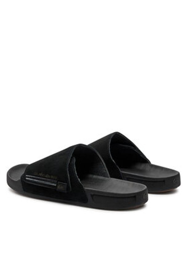 Quiksilver Klapki Rivi AQYL101378 Czarny. Kolor: czarny. Materiał: zamsz, skóra