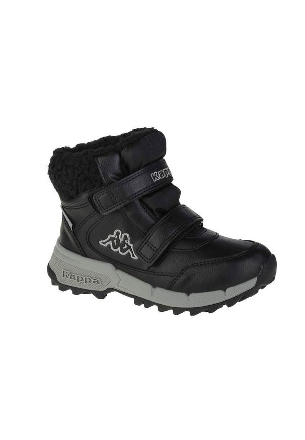 Buty Ocieplane Dziecięce Kappa Czarno-Szare 260906K-1116. Kolor: czarny, szary, wielokolorowy. Sezon: zima. Sport: turystyka piesza