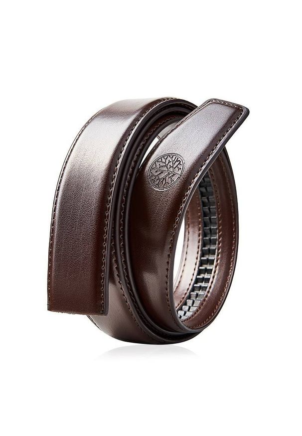 Betlewski - Wymienny pas bez klamry C35 ELITE Brązowy 120. Kolor: brązowy. Materiał: skóra. Wzór: paski