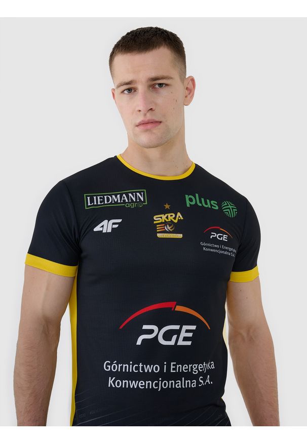 4f - 4F Koszulka meczowa replika wyjazdowa z sezonu 2024/25 męska 4F x PGE GiEK Skra Bełchatów - multikolor XS. Kolor: wielokolorowy. Materiał: dzianina, włókno, materiał, syntetyk. Wzór: gładki, ze splotem. Styl: klasyczny, sportowy