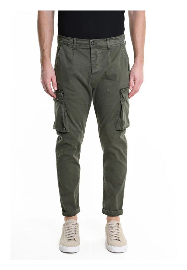 Xagon Man Spodnie | A2503 2CR4076 | Mężczyzna | Zielony. Okazja: na co dzień. Kolor: zielony. Materiał: elastan, bawełna. Styl: vintage, casual