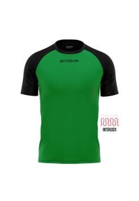 Koszulka piłkarska dla dzieci Givova Capo MC. Kolor: czarny, wielokolorowy, zielony. Sport: piłka nożna #1