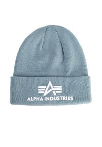 Czapka Alpha Industries 3D Beanie 168910134 - niebieska. Kolor: niebieski. Materiał: akryl, materiał. Sezon: zima. Styl: klasyczny #1