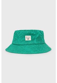 Billabong kapelusz bawełniany kolor zielony bawełniany. Kolor: zielony. Materiał: bawełna