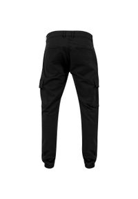 Urban Classics - Spodnie Męskie Twill Washed Cargo. Kolor: czarny