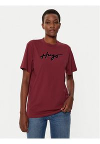 Hugo - HUGO T-Shirt 50528585 Czerwony Regular Fit. Kolor: czerwony. Materiał: bawełna #1