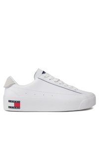 Tommy Jeans Sneakersy Tjw Vulc Flatform Sneaker Ess EN0EN02509 Biały. Kolor: biały. Materiał: skóra