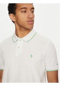 U.S. Polo Assn. Polo MUP3508 Biały Regular Fit. Typ kołnierza: polo. Kolor: biały. Materiał: bawełna