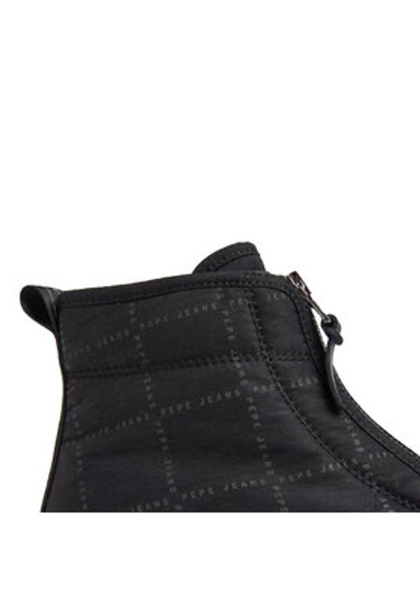 Pepe Jeans Botki PLS50506 Czarny. Kolor: czarny. Materiał: materiał