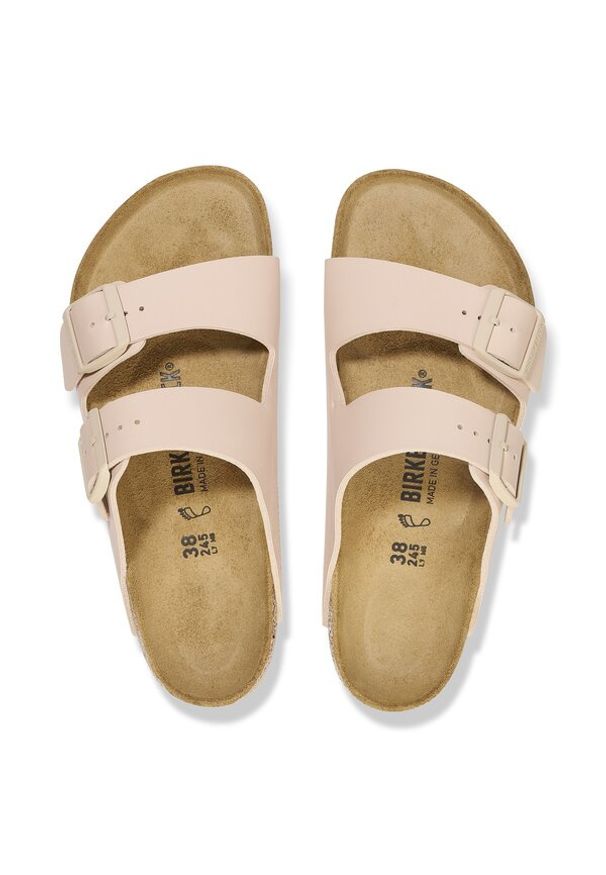 Birkenstock - Klapki damskie BIRKENSTOCK ARIZONA BF NEW BEIGE. Kolor: beżowy