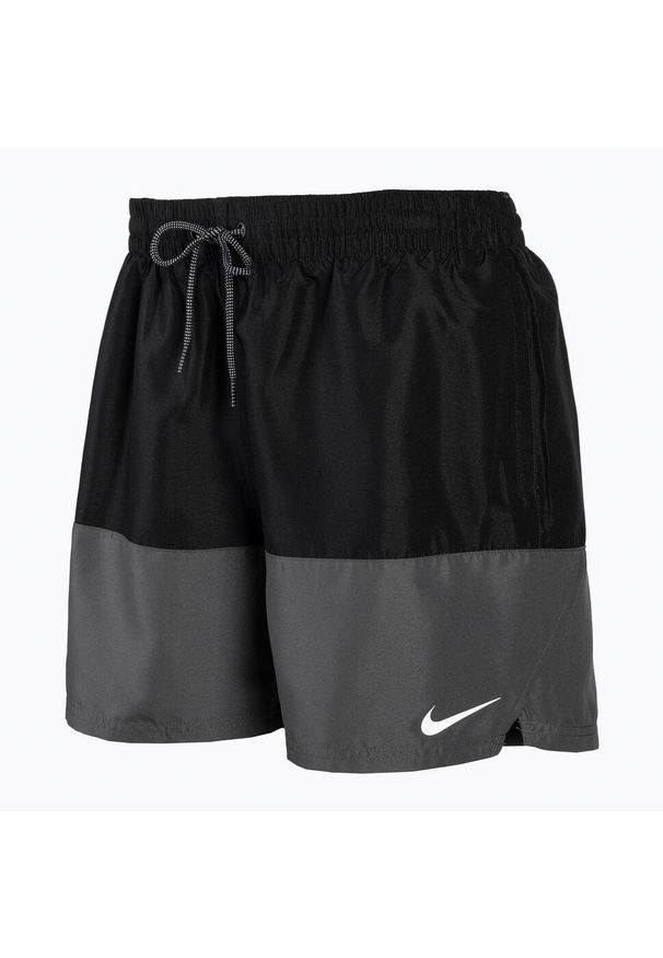 Szorty kąpielowe męskie Nike Split 5" Volley. Kolor: czarny