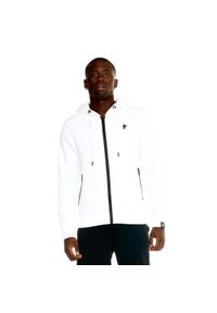 LEONE 1947 APPAREL - Męska bluza Leone z pełnym zamkiem Soft Basic. Kolor: biały. Materiał: tkanina. Sport: fitness