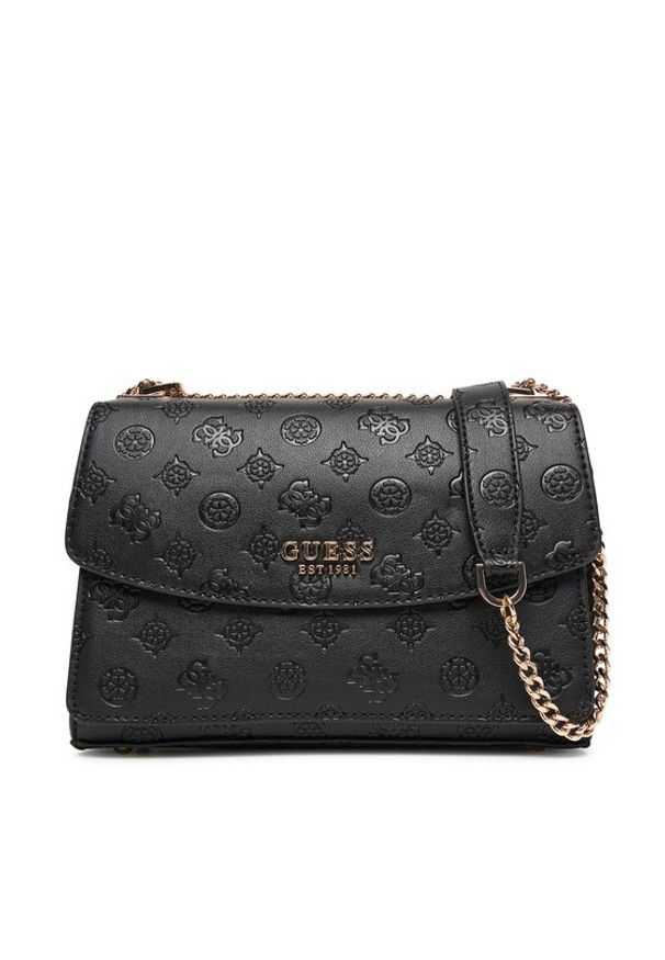 Guess Torebka Phoebe HWPD96 65210 Czarny. Kolor: czarny. Materiał: skórzane