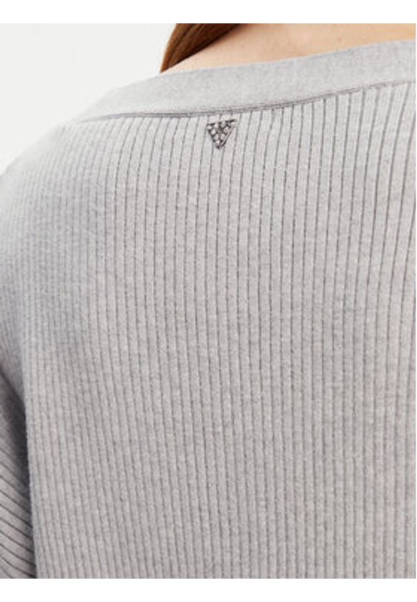 Guess Kardigan W5YR07 Z2ZK2 Szary Relaxed Fit. Kolor: szary. Materiał: wiskoza