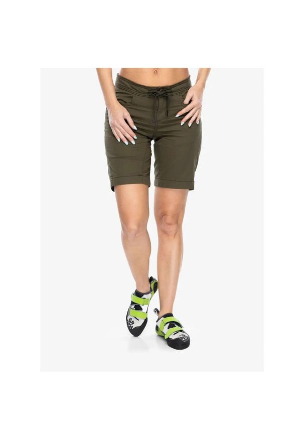 Spodenki wspinaczkowe damskie Black Diamond Credo Shorts. Kolor: zielony. Sport: wspinaczka