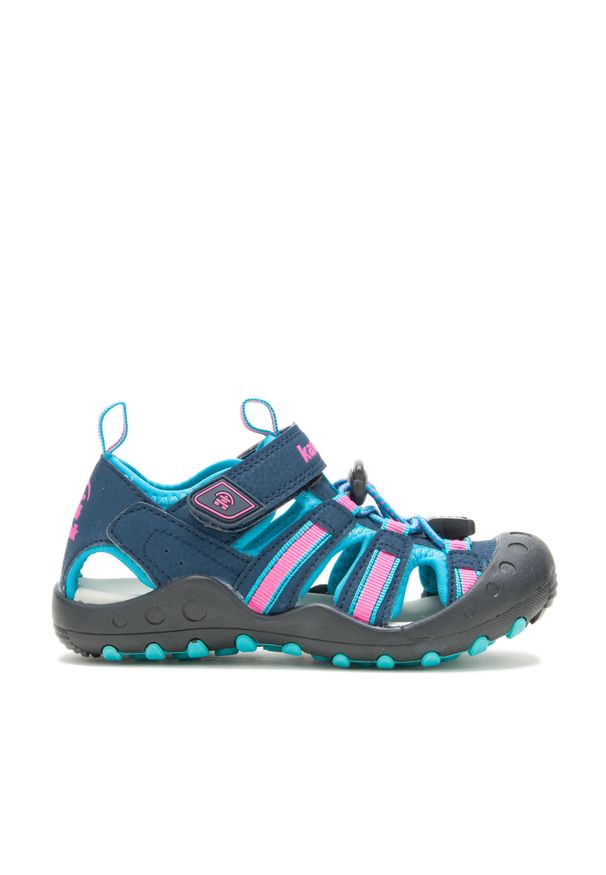 Kamik - Maluch CRAB sandał granatowy/stalowy. Zapięcie: sznurówki. Kolor: niebieski. Materiał: skóra, syntetyk, materiał, guma. Sport: turystyka piesza