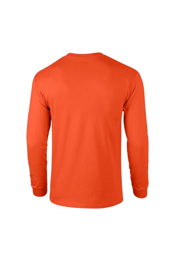 GILDAN - Ultra Bawełniana Koszulka Z Długim Rękawem Unisex Dla Dorosłych. Kolor: żółty, wielokolorowy, pomarańczowy. Materiał: bawełna. Długość rękawa: długi rękaw. Długość: długie. Sport: turystyka piesza