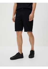 Reserved - Bawełniane szorty chino - czarny. Kolor: czarny. Materiał: bawełna