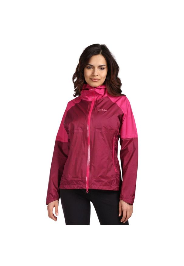 Damska kurtka outdoorowa hardshell Kilpi HURRICANE-W. Kolor: fioletowy. Materiał: nylon