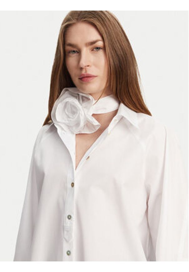 Marella Koszula Von 2513111014 Biały Relaxed Fit. Kolor: biały. Materiał: bawełna