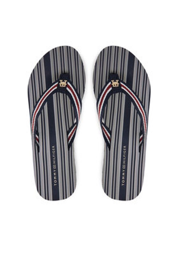 TOMMY HILFIGER - Tommy Hilfiger Japonki FW0FW08371 Granatowy. Kolor: niebieski. Materiał: materiał