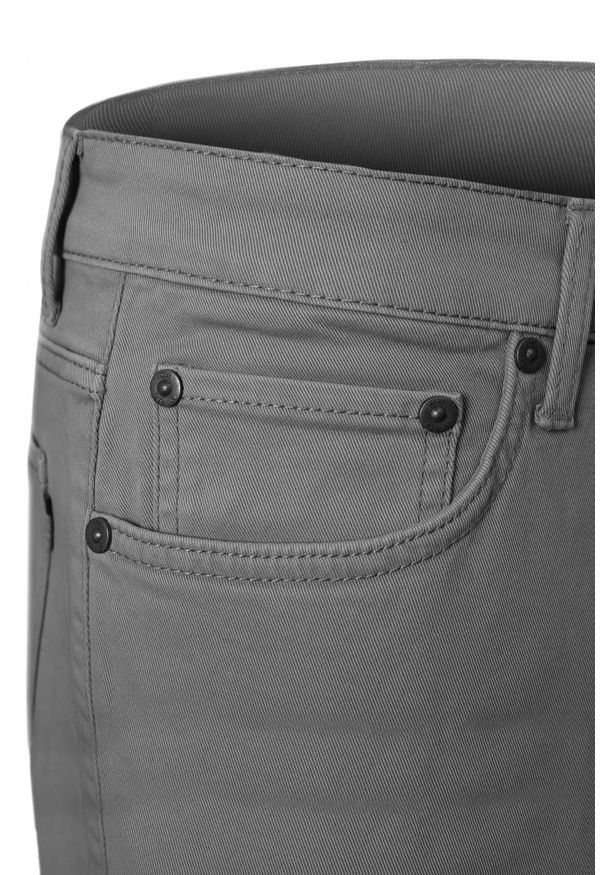 Bawełniane Spodnie Chinos, Regular - Pako Jeans - Ciemny Popiel. Okazja: do pracy, na spotkanie biznesowe. Materiał: bawełna, elastan. Styl: biznesowy, klasyczny