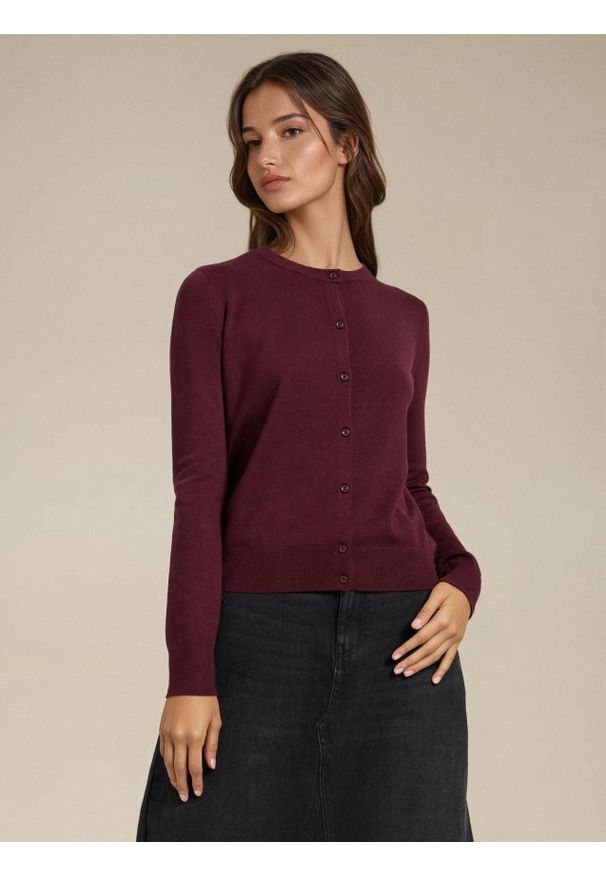 Sinsay - Sweter na guziki - czerwony. Kolor: czerwony