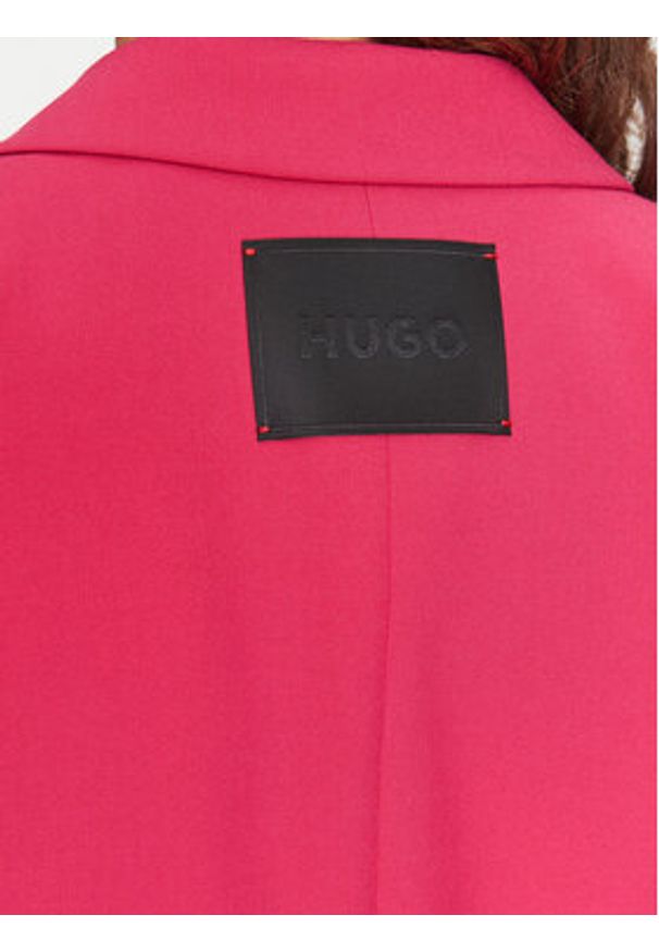 Hugo Marynarka 50489236 Różowy Relaxed Fit. Kolor: różowy. Materiał: syntetyk, wiskoza