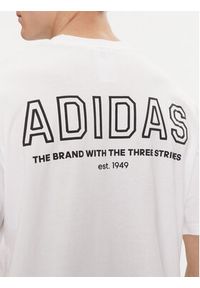 Adidas - adidas T-Shirt IR8364 Biały Loose Fit. Kolor: biały. Materiał: bawełna