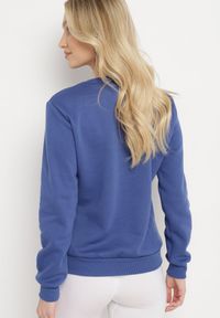 Born2be - Niebieska Bluza Sotear. Okazja: na co dzień. Kolor: niebieski. Materiał: polar, dzianina, jeans. Długość rękawa: długi rękaw. Długość: długie. Wzór: jednolity. Sezon: zima, jesień. Styl: klasyczny, casual #4
