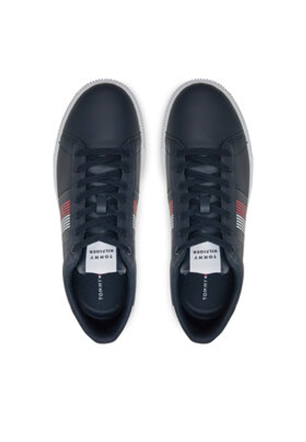 TOMMY HILFIGER - Tommy Hilfiger Sneakersy Supercup Lth Seasonal FM0FM05129 Granatowy. Kolor: niebieski. Materiał: skóra