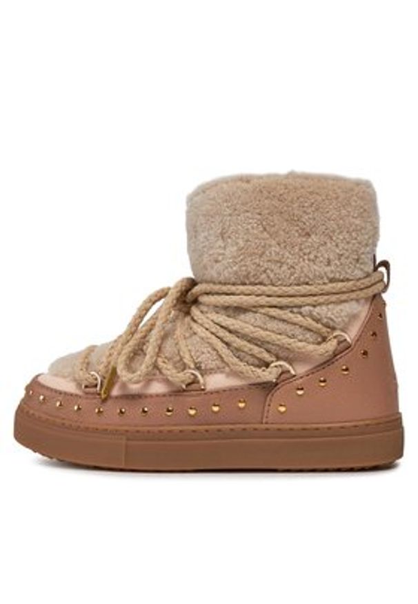 Inuikii Śniegowce Curly Rock 75102-076 Beżowy. Kolor: beżowy. Materiał: materiał. Styl: rockowy