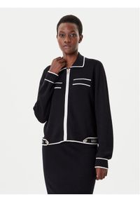 Liu Jo Sport Kardigan TF5250 MS59L Czarny Regular Fit. Kolor: czarny. Materiał: wiskoza. Styl: sportowy