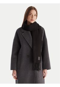 Calvin Klein Szalik Emblem LV04D8015G Czarny. Kolor: czarny. Materiał: kaszmir, materiał