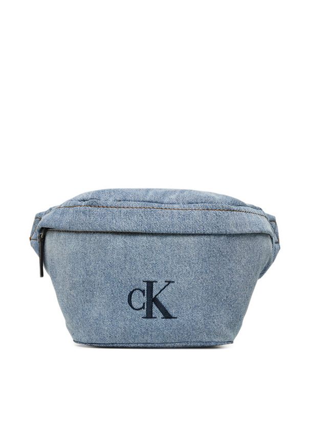 Calvin Klein Saszetka nerka Ckj Denim Waistbag LV04G3149G Błękitny. Kolor: niebieski. Materiał: materiał