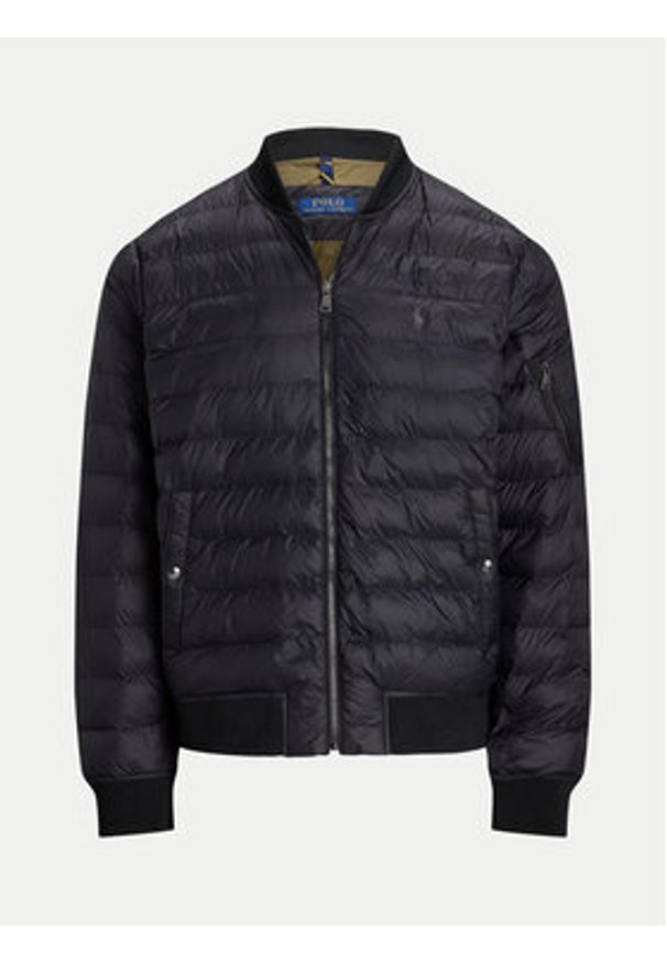 Polo Ralph Lauren Kurtka bomber 710949961002 Czarny Regular Fit. Typ kołnierza: polo. Kolor: czarny. Materiał: syntetyk